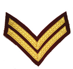 2 Bar Chevron Gold on Para Maroon - Mess Dress