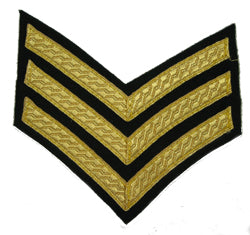 3 Bar Chevron Gold on Rifle Green - Mess Dress