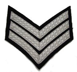 3 Bar Chevron Silver on Black - Mess Dress