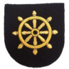Merchant Navy Quarter Master Arm Badge - Ships Wheel on Black merchant navy quarter master arm badge ships wheel on black