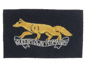 Queens Own Yeomanry Beret Badge (Running Fox)
