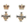 royal navy chaplains scarf badges queens crown