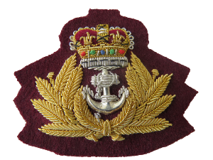 Royal Navy Officers Beret Badge - Maroon