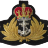 Royal Navy Officers Cap Badge - Black royal navy officers cap badge black