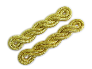 Shoulder Cords Double Twist In Gold