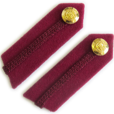 Staff Service Dress Gorgets - Medical Maroon