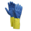 Ansell Chemi-Pro 224 Blue Neoprene/Latex Gloves - Small (12 Pairs/Box) ansell chemi pro 224 blue neoprene latex gloves small 12 pairs box