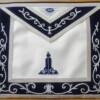 blue lodge officer apron silver embroidery