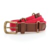 faux leather and canvas belt