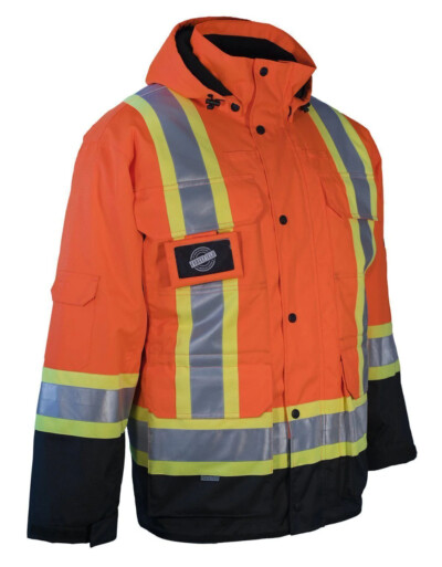 ForceField 3-in-1 Hi Vis Winter Safety Parka with Removable Black Nylon Puff Jacket