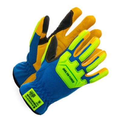 ForceField Deltaforce Goatskin Impact Glove - Blue (12 Pairs/Box)