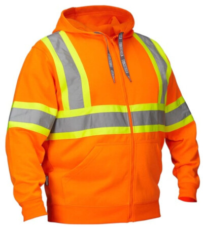 Forcefield Hi-Vis Full Zip Polyester Hooded Sweater