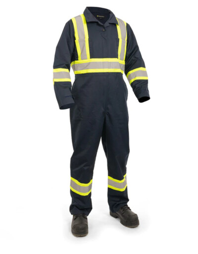 ForceField Hi Vis Navy Safety Unlined Coverall