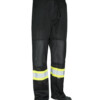 forcefield hi vis safety tricot traffic pants with vented legs and elastic waist