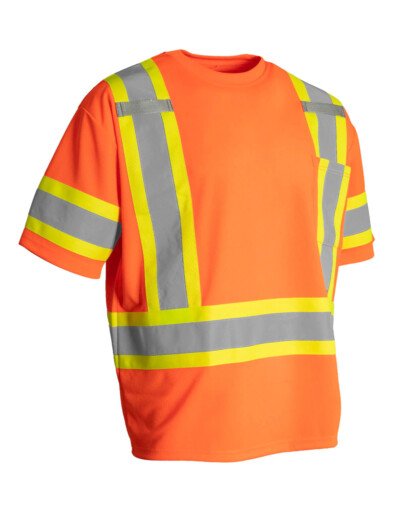 Forcefield Hi Vis Tee with Chest Pocket and Arm Band