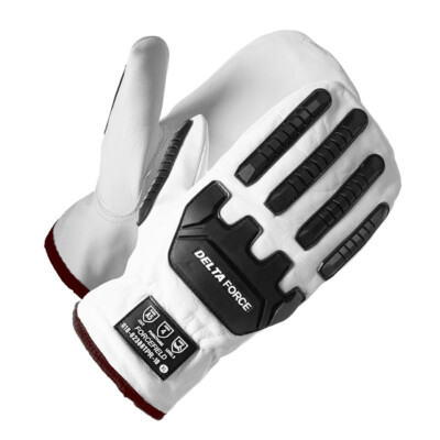 ForceField Leather Impact Winter Mitts with Cut and TPR Protection Glove (12 Pairs/Box)