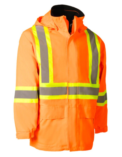 ForceField Orange "Torngat" Premium Ripstop 4-in-1 Hi-Vis Safety Parka