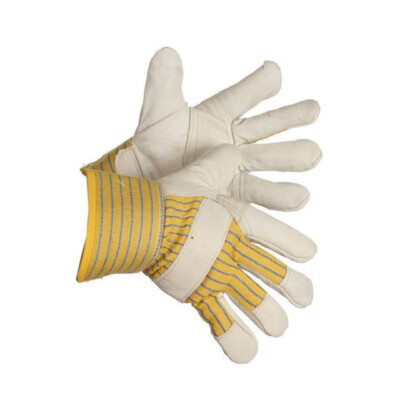 Forcefield "Pile Driver" Pile Lined Grain Leather Patch Palm Work Glove (12 Pairs/Box)