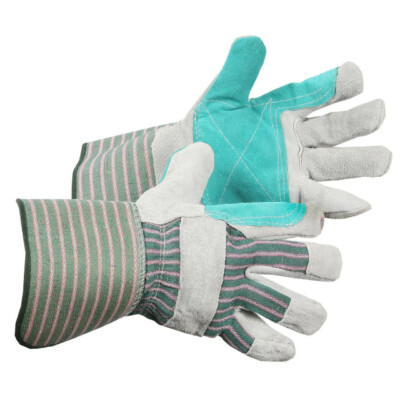 Forcefield Split Leather Double Palm Work Glove (12 Pairs/Box)