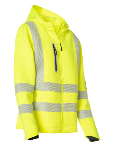 ForceField Women's Lime Technical Safety Zip-Up Softshell Hoodie