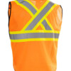 forcefield womens zip up hi vis 5 point tear away traffic safety vest