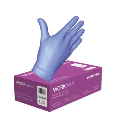 ForceField Workman Nitrile Disposable Examination Gloves (Case of 1000 Gloves)