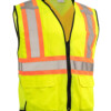 forcefield zip up hi vis traffic safety vest