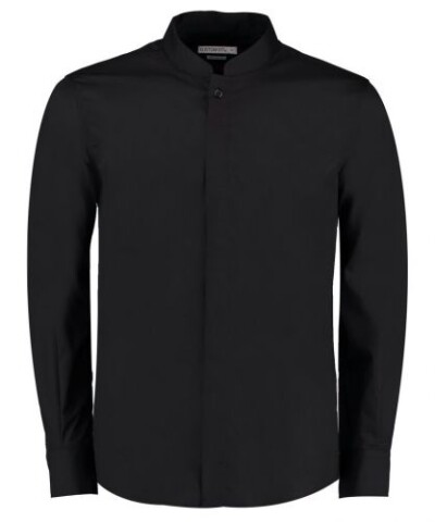 Mandarin collar shirt long-sleeved (tailored fit)