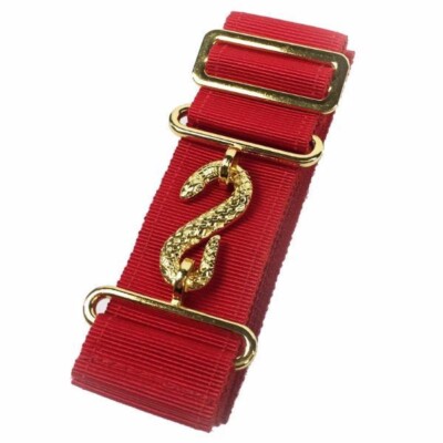 Masonic Apron Belt Extender Mustard Red