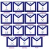 masonic blue lodge officers aprons set of 15 aprons