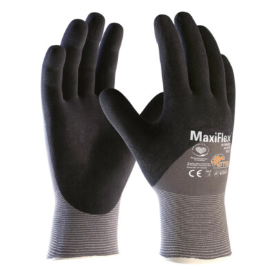 PIP Maxiflex Ultimate, 15G Gray Nylon Shell, 3/4 Black Nitrile Micro-Foam Gloves (12 Pairs/Box)