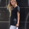 womens acid washed extended shoulder tee
