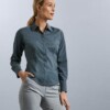 womens long sleeve polycotton easycare fitted poplin shirt