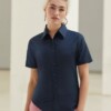 womens oxford short sleeve shirt