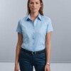 womens short sleeve herringbone shirt
