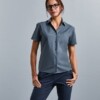 womens short sleeve polycotton easycare poplin shirt