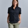 womens short sleeve pure cotton easycare poplin shirt