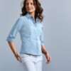 womens sleeve polycotton easycare fitted poplin shirt